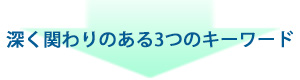 深く関わりのある3つのキーワード